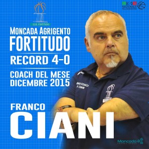 Franco Ciani, allenatore del mese dicembre 2015