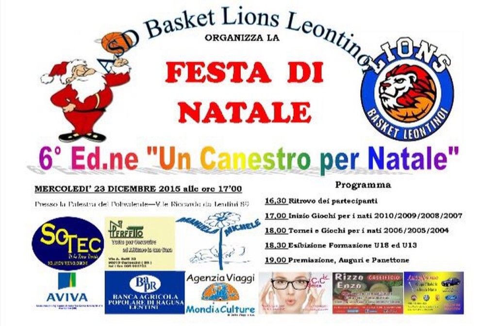 Festa di Natale Basket Lions Leontino