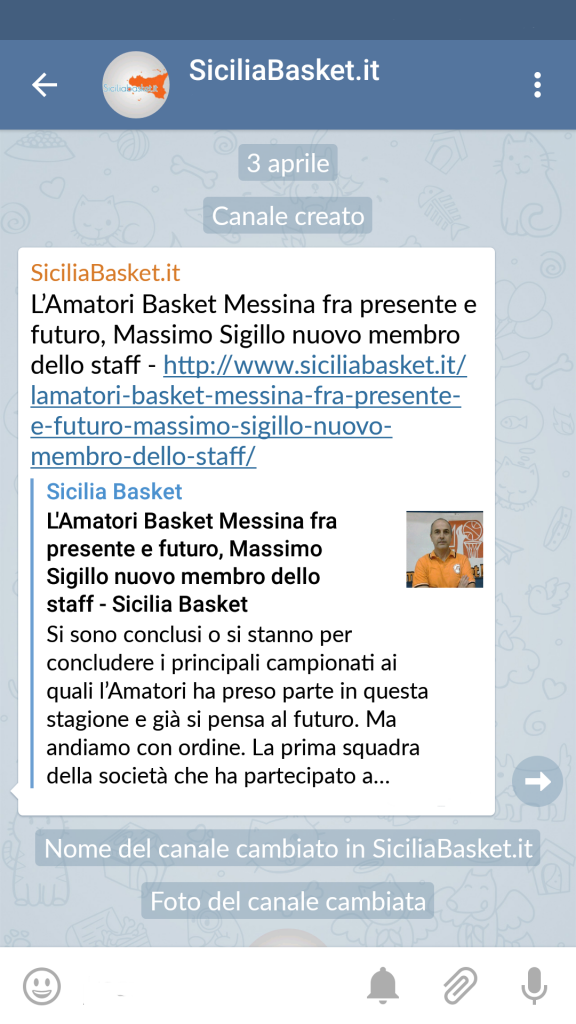 SiciliaBasket su Telegram